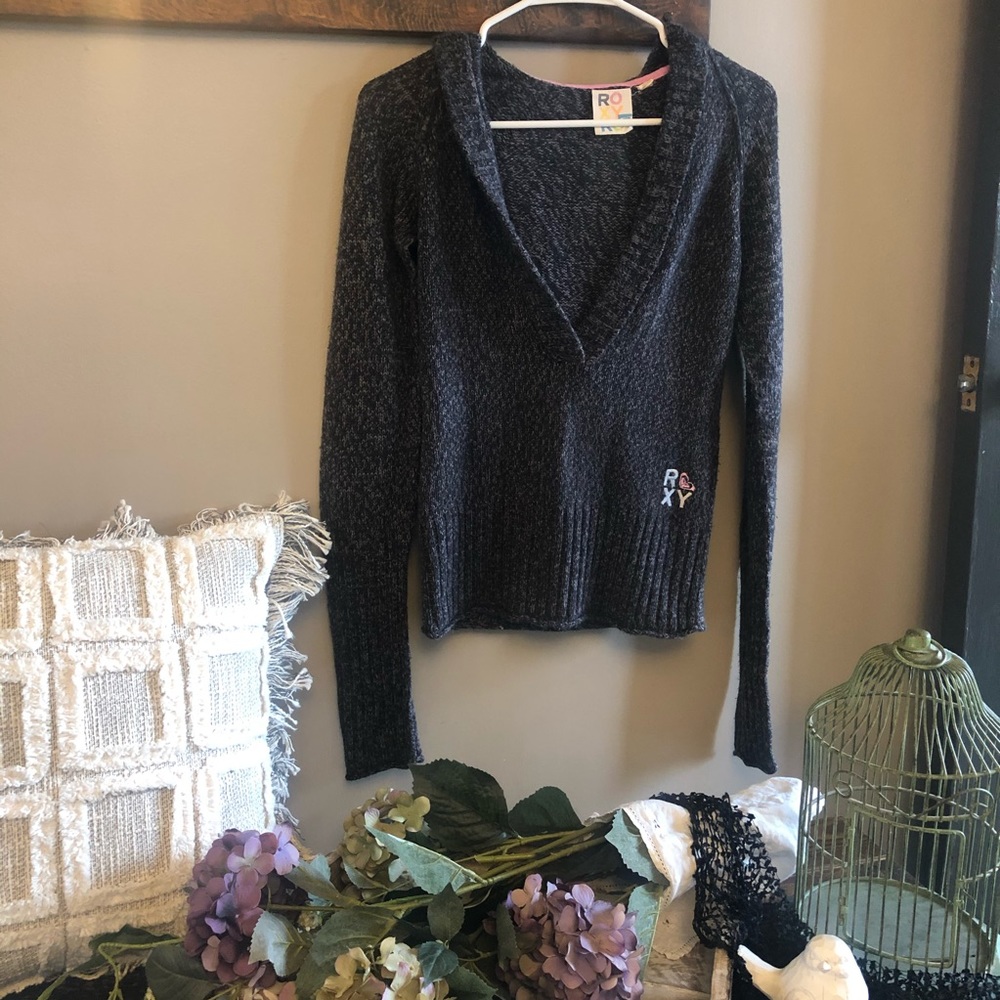 Roxy V-Neck Sweater, Sz Small